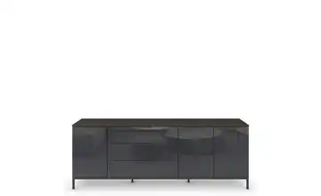 Sideboard Basaltgrau, Graphit Front: Glas, Oberboden: Dekor Graphit