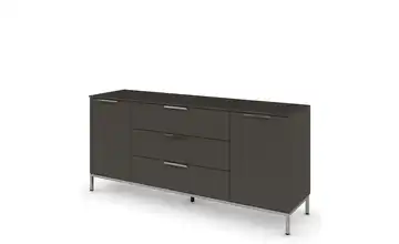 Sideboard Graphit Graphit Front: Dekor, Oberboden: Dekor verchromt