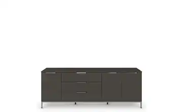 Sideboard Graphit Graphit Front: Dekor, Oberboden: Dekor verchromt