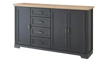 Sideboard Varese Graphit, matt, Asteiche (Nachbildung)