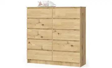 Kommode mit 10 Schubladen Kersten Eiche Artisan (Nachbildung)