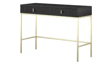 Konsolentisch Maglione Schwarz Griffe und Gestell: Metall Goldfarben