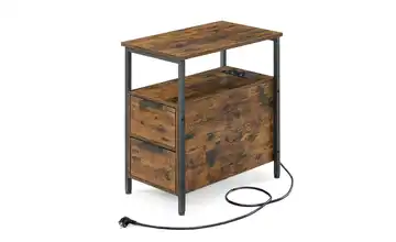 Beistelltisch Braun, Schwarz