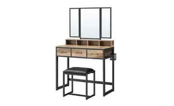 Schminktisch Braun, Schwarz