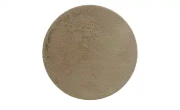 como Hochflorteppich Bunny Ø 120 cm Hellbraun