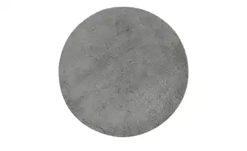 Hochflorteppich Pesante rund Silbergrau Ø 120 cm