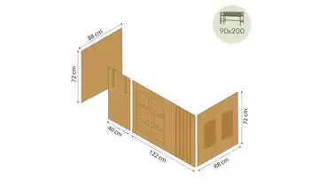 Hoppekids Vorhang für Spielbett 90x200  Creator