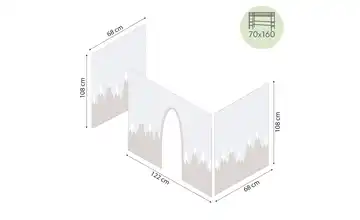 Hoppekids Vorhang Mittelhochbett 70x160  Winter Wonderland