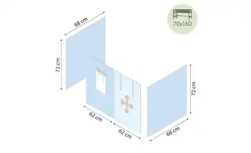 Hoppekids Vorhang für Spielbett 70x160  Fairytale Knight