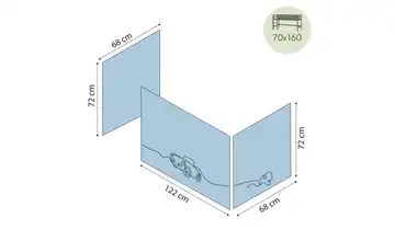 Hoppekids Vorhang für Spielbett 70x160  Cars