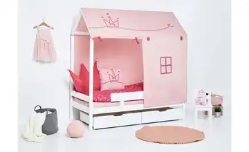 Hoppekids Hausbett-Vorhang 70x160 cm Princess Rosa