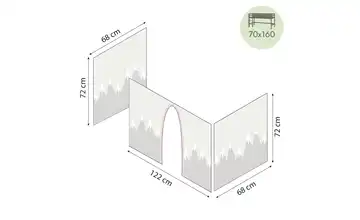 Hoppekids Vorhang für Spielbett 70x160  Winter Wonderland