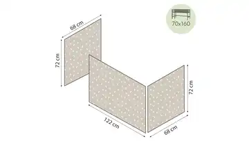 Hoppekids Vorhang für Spielbett 70x160  Pets