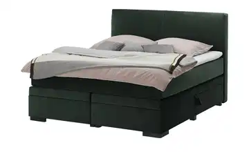 Boxi Boxspringbett Boxi Smaragdgrün 160 cm Kaltschaumkern Samt H2