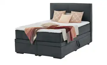 Boxi Boxspringbett mit Bettkasten Boxi Urban Anthrazit 140 cm Kaltschaumkern Velours H4 & H5