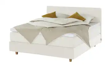 Jette Home Boxspringbett Jette Flex Creme 160 cm H2 & H4 Kaltschaumkern 63,5 cm