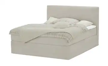 Boxi Boxspringbett Boxi Classic Natur 160 cm Cordstoff H2 & H5 Viscoschaumkern