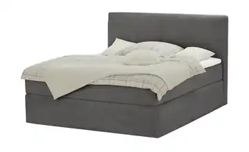 Boxi Boxspringbett Boxi Classic Anthrazit 160 cm Cordstoff H2 & H5 Kaltschaumkern