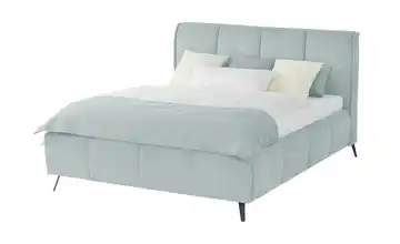 pop Polsterbett mit Bettkasten Pamela 160 cm Hellblau H2 Basic