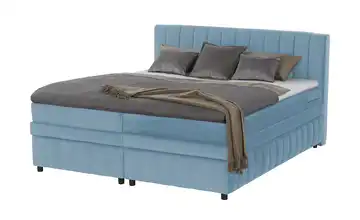 uno Boxbett Bruno Hellblau 180 cm H1 Kaltschaumkern