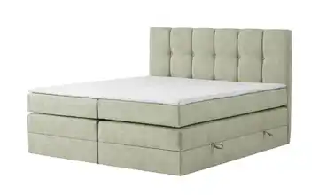 Boxspringbett mit Bettkasten Leeds 200 cm Mintgrün 7 cm