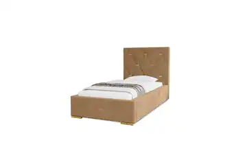 Polsterbett mit Stauraum Gwithian 90x200 cm Beige