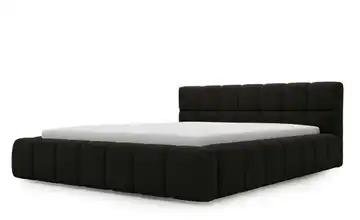 Polsterbett mit Stauraum Alcester Schwarz 140 cm
