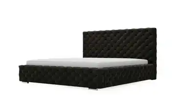 Polsterbett mit Stauraum Ashton Schwarz 140 cm