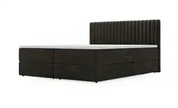 Boxbett mit Stauraum Maine Schwarz 200 cm