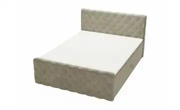 Boxbett mit Stauraum Lund Beige 140 cm