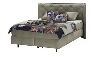 pop Boxspringbett Babylon 180x200 cm H2 & H4 Viscoschaumkern Taupe