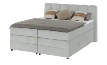 Boxspringbett mit Bettkasten Claire Hellgrau 160 cm H3 & H4 Kaltschaumkern
