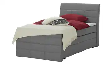 Boxspringbett mit Bettkasten und Topper Baron Anthrazit H3 140 cm