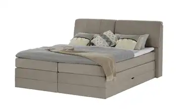 switch Boxspringbett mit Bettkasten Dilma Taupe 140 cm