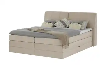 switch Boxspringbett mit Bettkasten Dilma Beige 140 cm