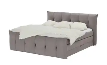 switch Boxspringbett mit Bettkasten Sofia Dunkelgrau 140 cm