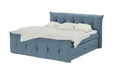 switch Boxspringbett mit Bettkasten Sofia Blau 140 cm