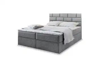 MASSENO Boxbett mit Bettkasten und 2 Schubladen Arinos 180x200 cm Hellgrau