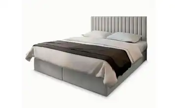 MASSENO Boxbett mit Bettkasten Bresel 160x200 cm Hellgrau