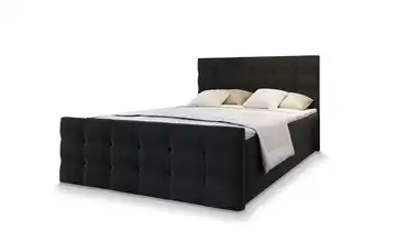 MASSENO Boxbett mit Bettkasten Amon 180x200 cm Schwarz