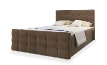 MASSENO Boxbett mit Bettkasten Slat 180x200 cm Braun
