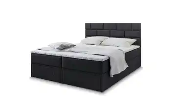 MASSENO Boxbett mit Bettkasten und 2 Schubladen Arinos 160x200 cm Schwarz
