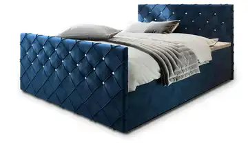 MASSENO Boxbett mit Bettkasten Mandi 160x200 cm Blau