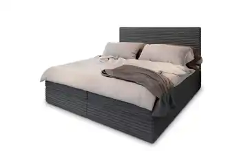 MASSENO Boxbett mit Bettkasten Pisa 180x200 cm Dunkelgrau