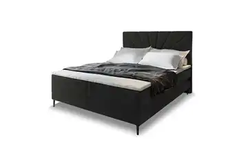 MASSENO Boxbett mit Bettkasten Muri Schwarz 180x200 cm