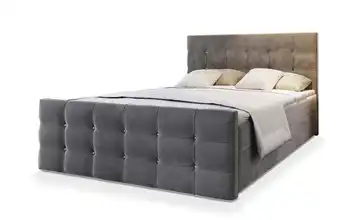 MASSENO Boxbett mit Bettkasten Slat 160x200 cm Grau