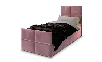 MASSENO Boxbett mit Bettkasten Ariel Rosa 90x200 cm Teddy