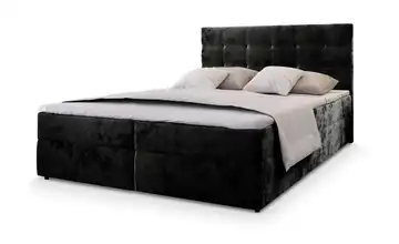 MASSENO Boxbett mit Bettkasten Glos 180x200 cm Anthrazit Velours