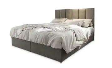 MASSENO Boxbett mit Bettkasten Meril 160x200 cm Grau Velours