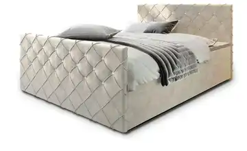 MASSENO Boxbett mit Bettkasten Mandi 140x200 cm Beige